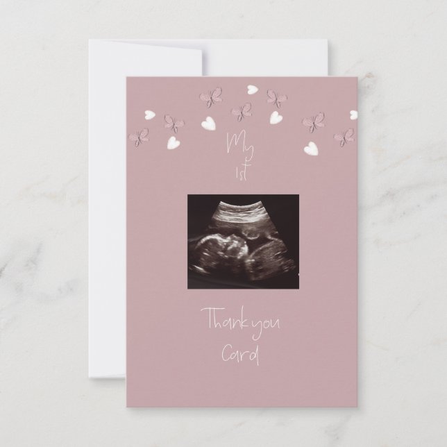 Dusty Rosa Meu Cartões de agradecimentos De 1rua E (Frente)