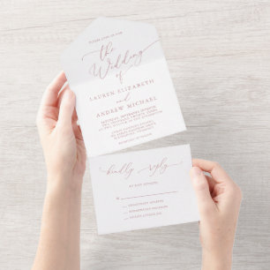Dusty Rosa Minimalist Wedding