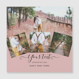 Dusty Rosa Pink Newlyweds - Presente FOTO De Casam