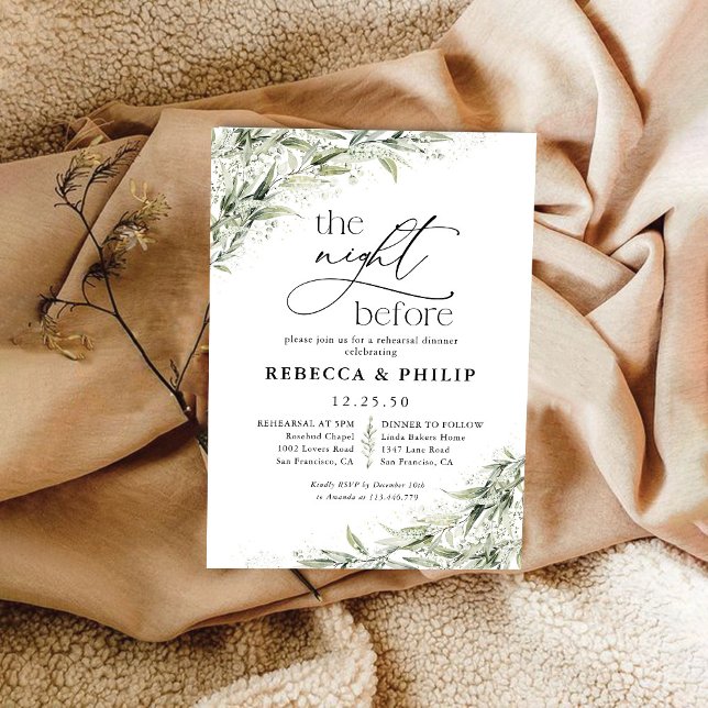 Dusty Sage Verde A Noite Antes Do Convite (Criador carregado)