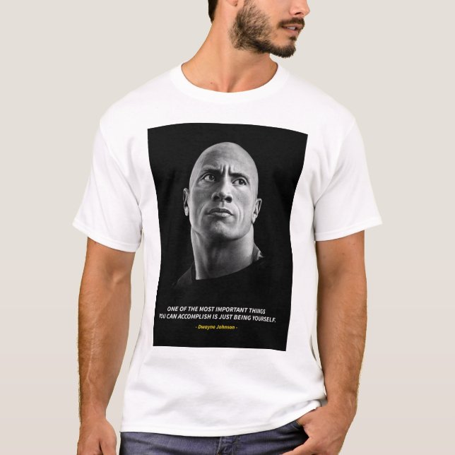 Dwayne Johnson quotes T-Shirt (Frente)