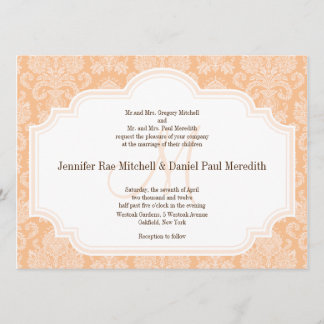 DY Convites personalizados de casamento Peach Dama