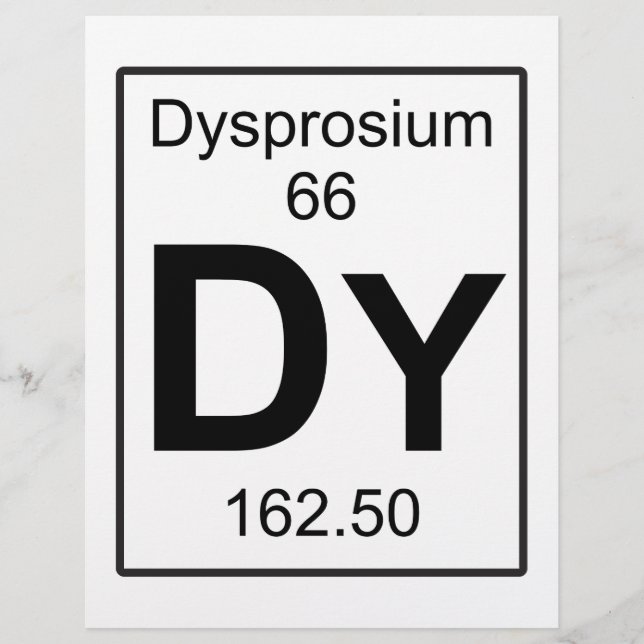 Dy - Disprósio (Frente)