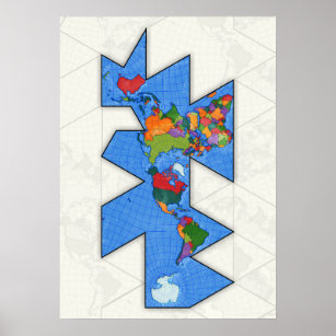 Dymaxion World map Poster