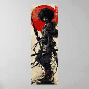 Dynamic Afro African Woman Body Action Poster