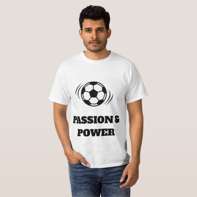 Dynamic Soccer Passion T-Shirt - Minimalist ball (Frente Completa)