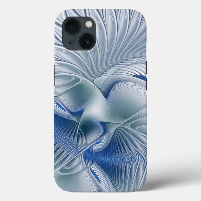 Dynamics Fantasy Abstrato Blue Tones Arte Fractal (Verso)