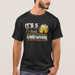 É 5 O Relógio Em Algum Lugar Engraçado Camisa do P