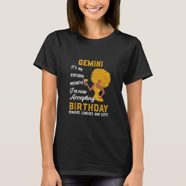 É a minha camisa de aniversário Mulheres negras Ge (Frente)