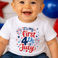 É a Minha Primeira Camiseta de 4 de Julho Baby