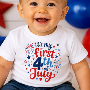 É a Minha Primeira Camiseta de 4 de Julho Baby