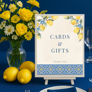 É Amore Lemon Cards & Gifts Sign Poster