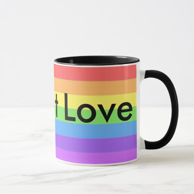 É apenas amor, caneca de café do arco-íris de LGBT (Direita)