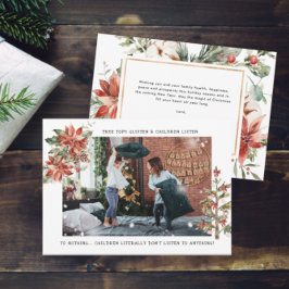 E as crianças ouvem | Cartões de foto de Natal eng