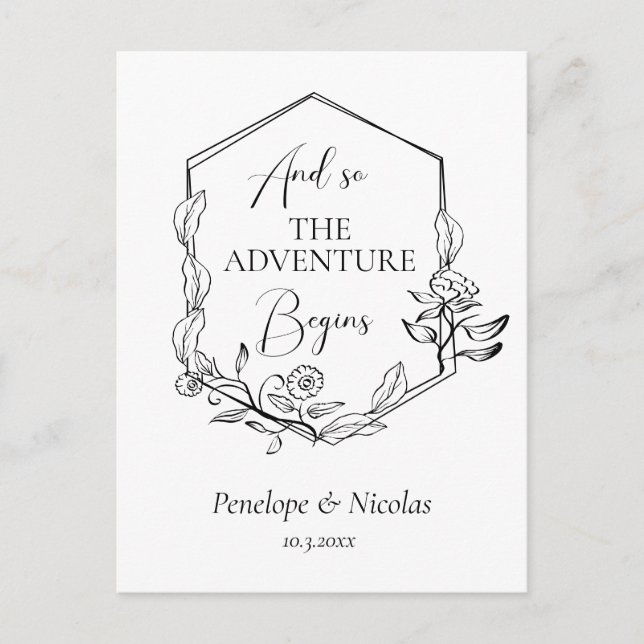 E assim a aventura começa a salvar o cartão postal (Frente)