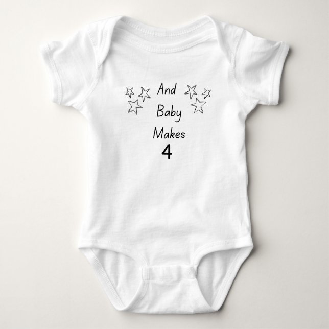 E bebê faz body personalizado para bebê com número (Frente)