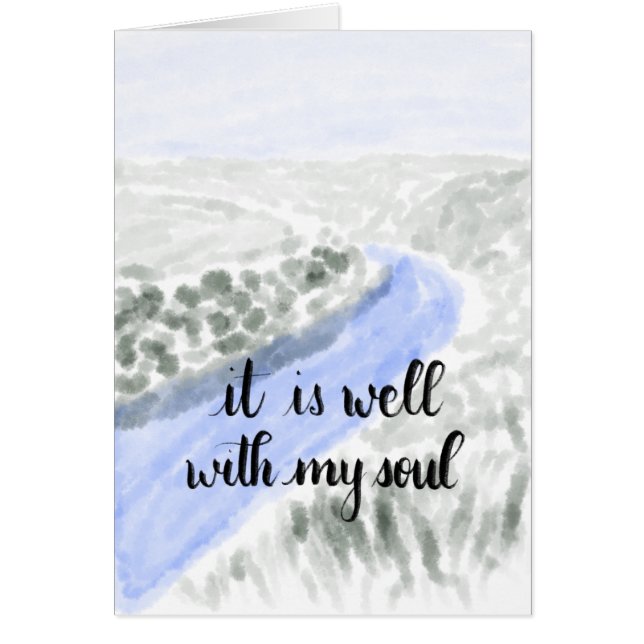 É bem com meu cartão de Handlettered da alma (Frente)