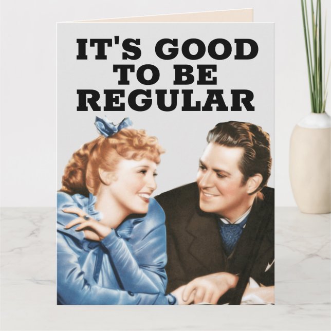 É BOM SER REGULAR - CARTÃO DE ANIVERSÁRIO RETRO PO (Frente)