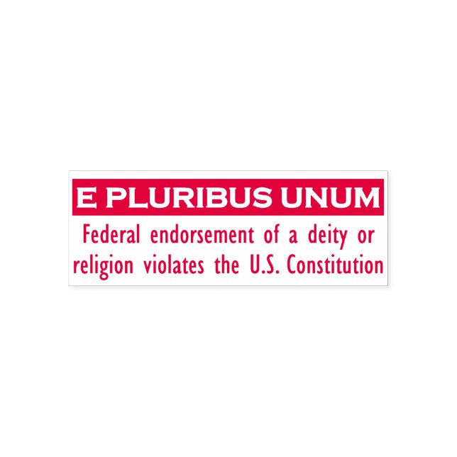 E Carimbo UNUM PLURIBUS - Vermelho/Médio (Design)