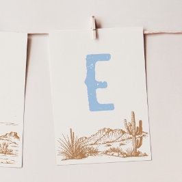 "E" Cartão de Banner de Alta Cadeira Ocidental