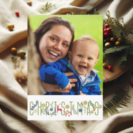 É cartão de foto vertical de Natal