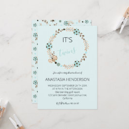 É convite para gêmeos Chá de fraldas.