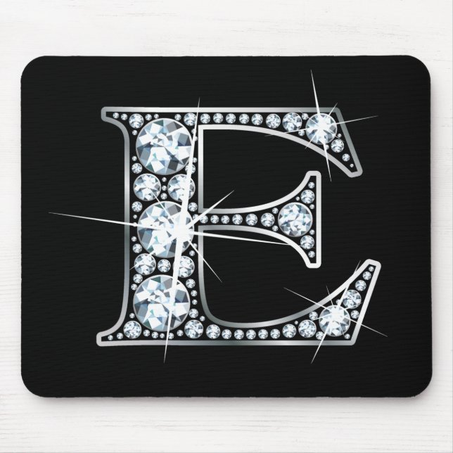 "E" Diamond Bling Mousepad (Frente)