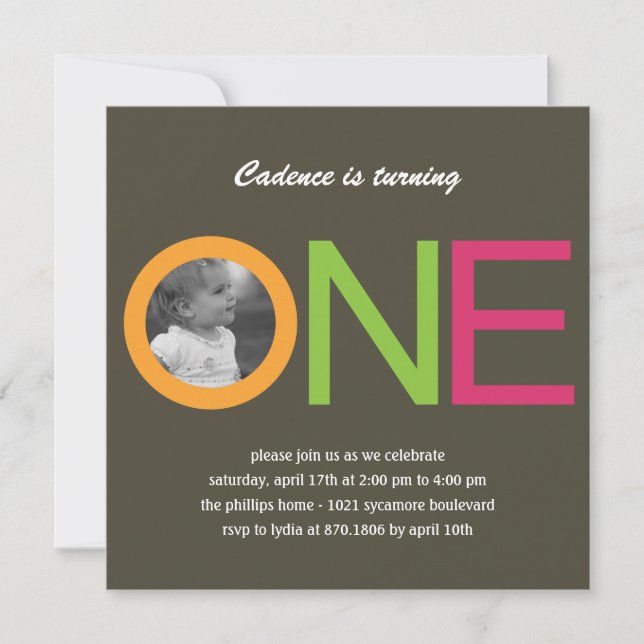 É Divertido Ser Um Convite De Aniversário De Foto  (Frente)