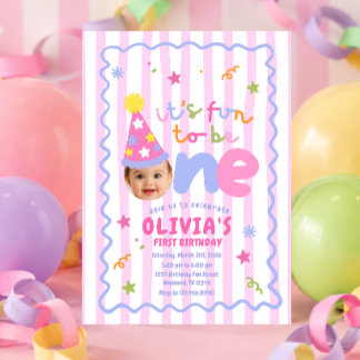 É Divertido Ser Um Convite de Primeiro Aniversário