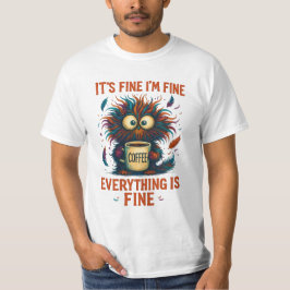 É Está Bem Estou Bem Camiseta de Gato de Café – Sa