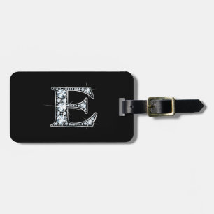 E Faux-"Diamond Bling" Etiqueta de Bagagem