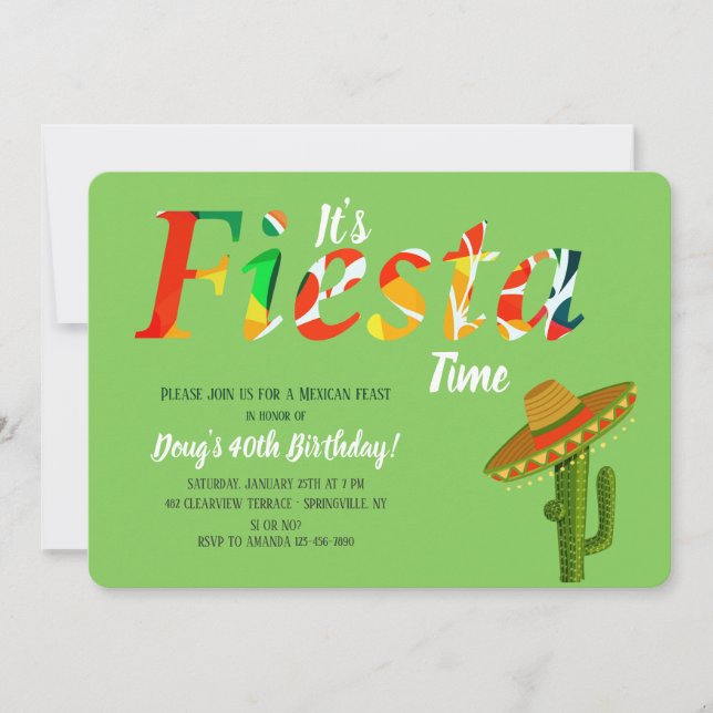 É hora da festa Convite (Frente)