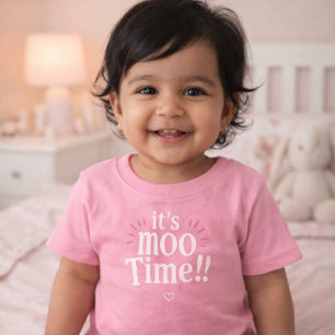 é hora da Vaca Eid Adha divertido Camiseta de Bebê