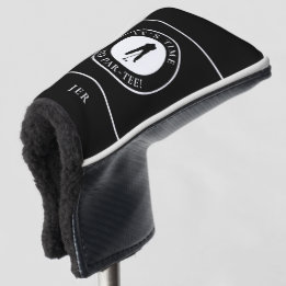 É Hora de Par-Tee Black & White Monogram Golfer