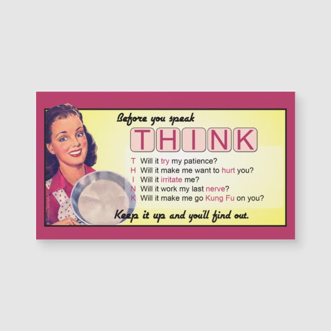 É Melhor Pensar - Magnet (Frente)