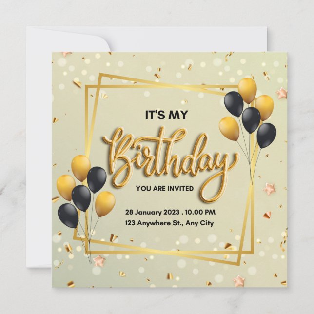É meu aniversário e vamos festejar! (Frente)