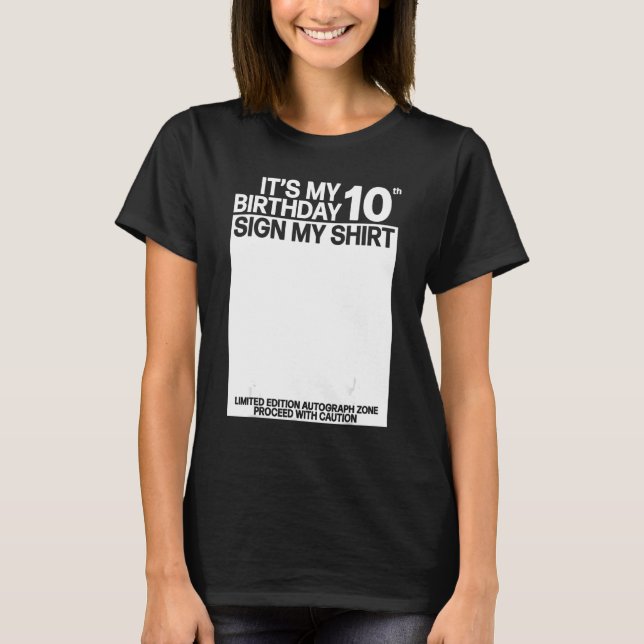 É meu décimo aniversário Sinal de minha camisa 10º (Frente)