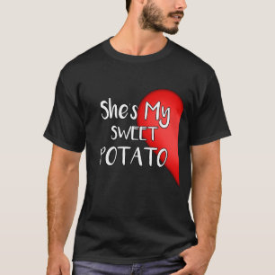 É minha batata doce sim mim t-shirt do casal do