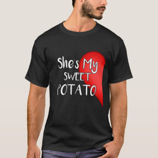 É minha batata doce sim mim t-shirt do casal do