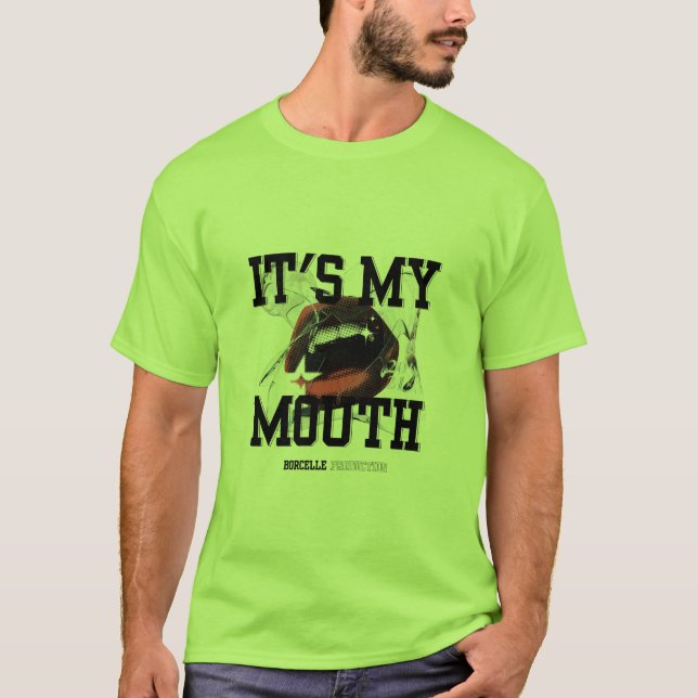 "É Minha Boca" Camiseta Gráfica com Estilo Ousado (Frente)