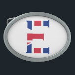 E Monograma sobreposto na bandeira do Tomador da U<br><div class="desc">E Monograma sobreposto no Union Jack Flag Belt Buckle Design © Trinkets e coisas 2017 - AHP Design. Todos os Direitos Reservados. 030417</div>