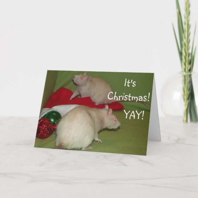 É Natal! cartão (Frente)