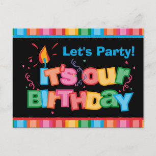 É nosso convite do cartão das letras do