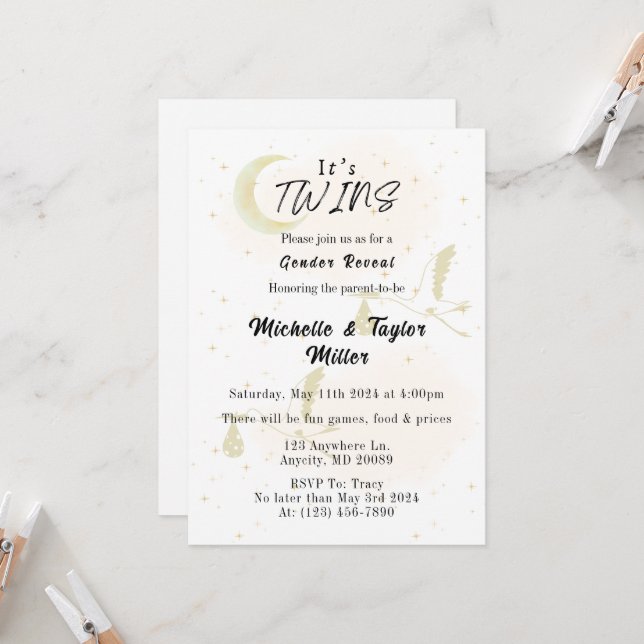 É o anúncio do sexo dos gêmeos (Frente/Verso In Situ)