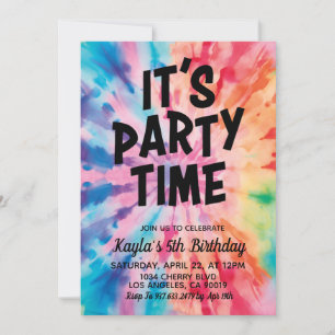 É o Convite de Aniversário do Horovy Tie Dye