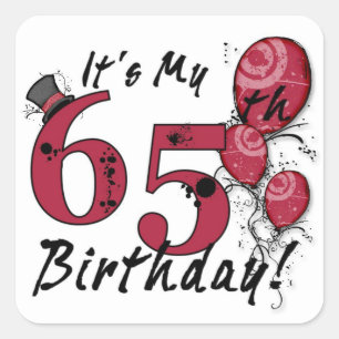 É o meu adesivo de 65 anos do balão
