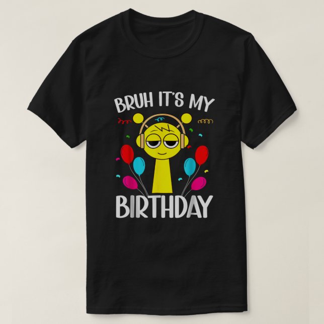 | É o meu aniversário, Sprunki, T-Shirt (Frente do Design)