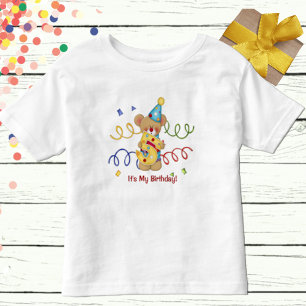 É o Meu Aniversário Urso Fofo Idade 5 Camiseta Inf