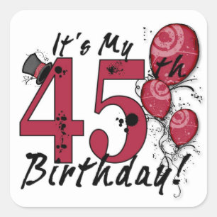 É o meu autocolante de 45º aniversário.