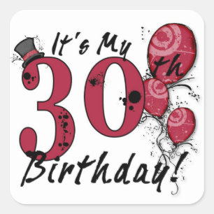 É o meu autocolante de balão de aniversário de 30